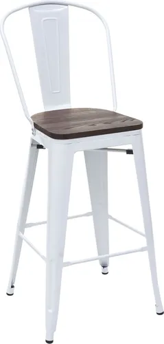 MCW Barhocker A73 mit Ulmenholz-Sitzfläche