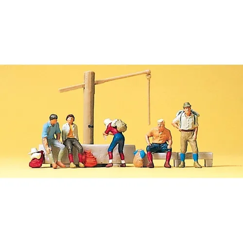 Preiser-10441 Rastende am Dorfbrunnen NEU OVP Rastende am DorfbrunnenHersteller