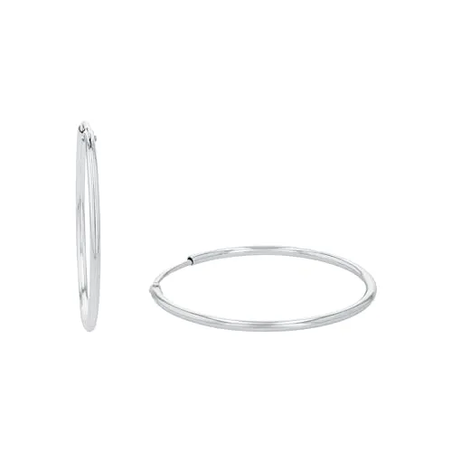 Amor Creolen 925 Sterling Silber Damen Ohrschmuck 3 cm - Stilvolle Creolen aus hochwertigem 925 Sterling Silber, mit funkelnder Oberfläche und praktischem Bügelverschluss. Ideal als Geschenk in Schmuck Geschenk Box, perfekt für besondere Anlässe.