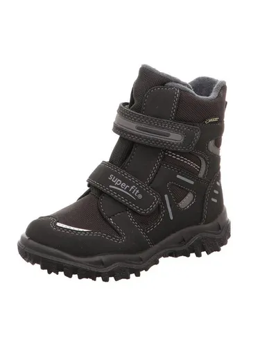 Superfit Jungen HUSKY Boot - Schneestiefel in Schwarz/Grau, Größe 41 - Wanderschuhe mit warmem GORE-TEX Futter und rutschfester PU-Profilsohle für besten Halt, ideal für kalte Wintertage.