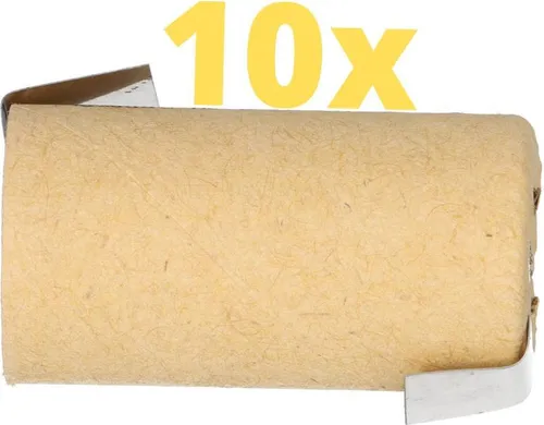 XCell Sub-C Hochleistungsakku 3000 mAh mit Z-Lötfahne - Akkus für Hochstromanwendungen, 10x XCell Sub-C Ni-MH 3000 mAh, ideal für leistungsintensive Geräte und langlebig in der Nutzung.