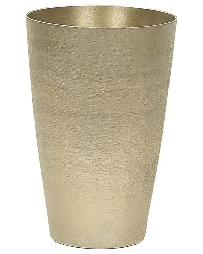 Beliani Blumenvase Gold 31 cm, Elegante Metallvase - Vasen für glamouröse Dekoration, handgefertigt aus hochwertigem Aluminium in edlem Goldton, perfekt für jeden Einrichtungsstil.