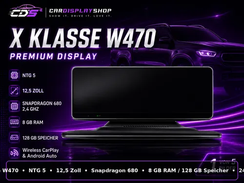 12,5 Zoll Premium Display für Mercedes X Klasse W470