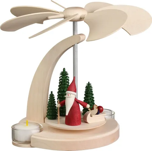 Seiffener Volkskunst Weihnachtspyramide 1-stöckige Bogenpyramide