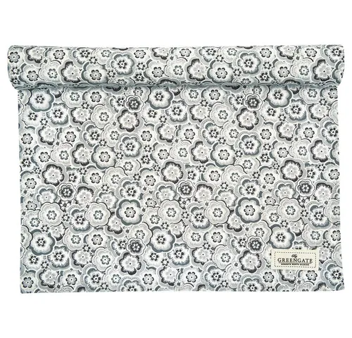 Greengate Tischläufer Selma Tischläufer grau 45x140cm