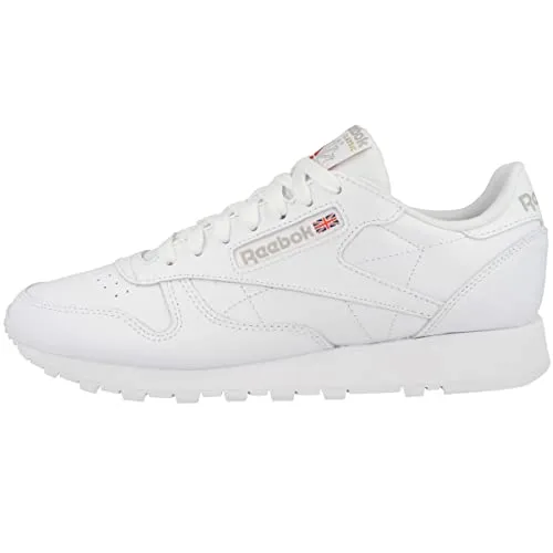 Reebok Unisex Classic Leather Sneaker - Ftwwht Ftwwht Pugry3, 40 EU - Herren-Sneaker aus hochwertigem Leder, mit flacher Gummisohle für optimalen Komfort und zeitlosen Stil.