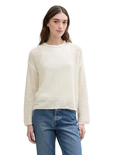 TOM TAILOR Denim Piqué Poloshirt aus Baumwolle, red White Two Tone, M