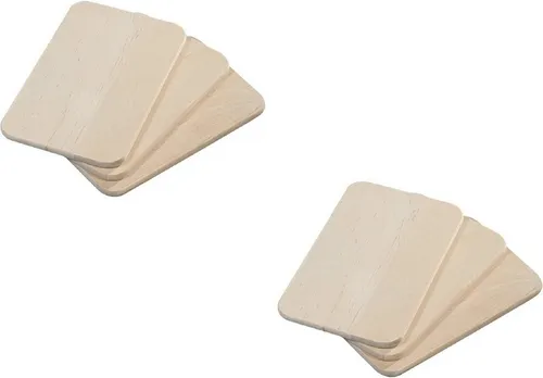 Kesper Frühstücksbrett Frühstücksbrettchen, 6 Stück, Holz, hell, Birke, Essbrett, Birke, (Set)