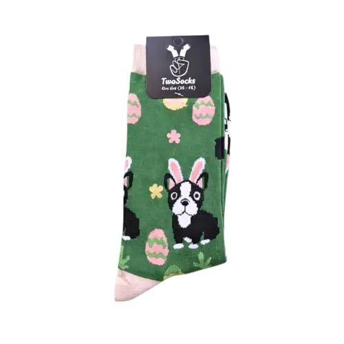 TwoSocks Ostern Socken Herren | Damen & Herren Strümpfe | Socken Ostern| Baumwolle, Einheitsgröße | Ostergeschenk (Oster Bully)