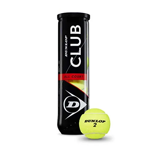 DUNLOP Tennisball Club All Court - für Sand, Hartplatz und Rasen (1x4er Dose)