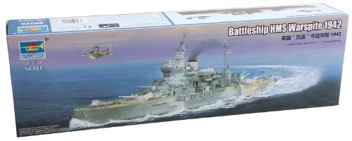 Trumpeter 05325 Modellbausatz Battleship HMS Warspite 1/350 - Wasserfahrzeug-Modellbausätze, detailgetreuer Bausatz für erfahrene Modellbauer ab 12 Jahren, Selbstmontage erforderlich.