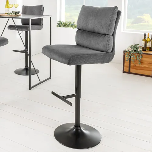 riess-ambiente Barhocker COMFORT grau/schwarz von Riess-Ambiente