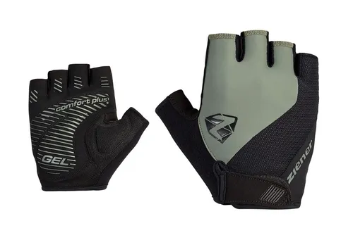 Ziener Fahrrad Handschuhe Collby (Gel Polsterung, Ausziehhilfe) stonegrau/grün, Größe: 9,5