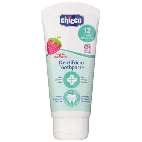 Chicco Oral Care Toothpaste Zahnpasta für Kinder Geschmack Strawberry 12 m+ 50 ml