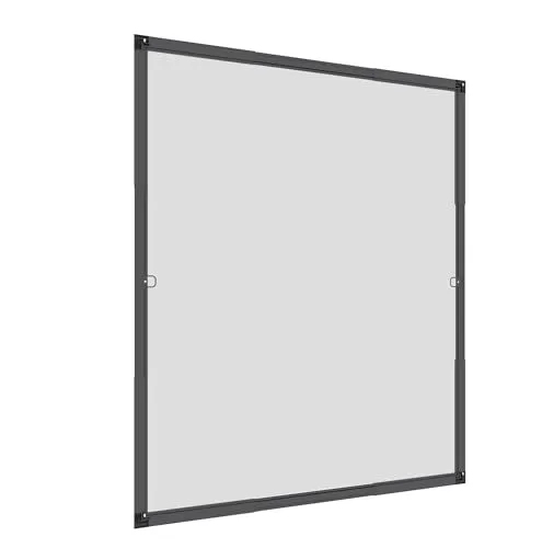 Flexi Fit Rahmen Fenster 100x120 A, Anthrazit - Fliegengitter für Fenster, stufenlos teleskopierbar und passend für alle gängigen Fenstertypen. Hochwertige Aluminiumprofile, witterungsbeständiges Fiberglasgewebe, ideal für Insektenschutz.