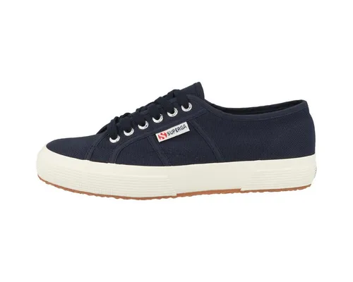 Superga Unisex Erwachsene Sneaker Low 2750-Cotu Classic Dunkelblau 43 - Klassische Sneaker aus robustem Textilmaterial, ideal für den Alltag. Die rutschhemmende Laufsohle sorgt für sicheren Halt und Komfort.