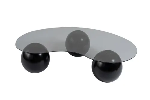 Stylischer Couchtisch Schwarz Grau – 120 cm - Moderner Wohnzimmertisch aus 100 % gehärtetem Glas, ideal für Ihr Wohnzimmer. Mit einer Höhe von 30 cm und einem eleganten Design bringt er Stil in jeden Raum.