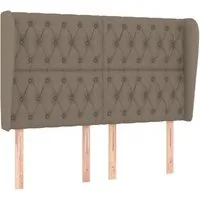 vidaXL Kopfteil mit Ohren Taupe 147x23x118/128 cm von vidaXL