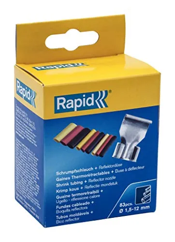 Rapid Reflektordüse und Schrumpfschlauch Set, Zubehör für Heißluftpistole, Heißluftfön