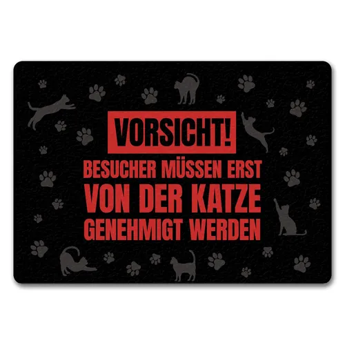 Randlose Fußmatte mit Motiv – Schmutzfangmatte für den Eingangsbereich - Praktische Fußmatte in der Größe 50 x 35 cm, aus robustem Kunstfaser-Gummi. Ideal für den täglichen Einsatz im Eingangsbereich und hält Schmutz zuverlässig fern.