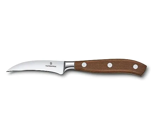 Victorinox Grand Maître Tourniermesser, Holz, braun - Kochmesser mit hochwertigem Holzgriff für präzises Schneiden, ideal für kreative Küchentechniken und professionelle Ergebnisse.
