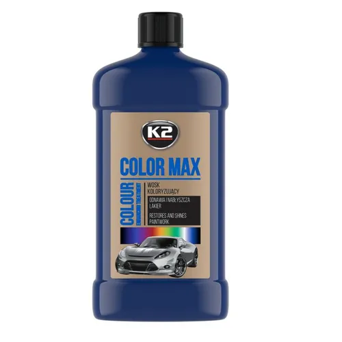 K2 Farbwachs dunkelblau, Wachspolitur Carnauba zum Ausbessern, Lackpolitur 500ml