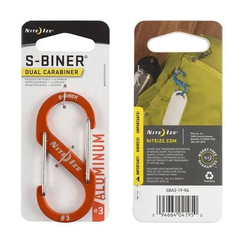 Nite Ize S-Biner® Aluminium Doppelkarabiner #3 in Orange in orange von Nite Ize