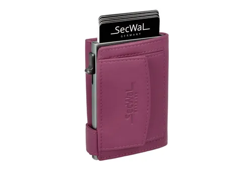 SecWal Geldbörse mit Münzfach, RFID Schutz & Slim Design in pink von SecWal