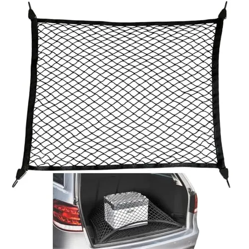 Pitlane Performance® Kofferraumnetz 80x60cm extra elastisch; Universal Auto Gepäcknetz; XXL Transportnetz zur optimalen Ladungssicherung für PKW, SUV, Kombi, Minivan, Wohnmobil oder Bollerwagen