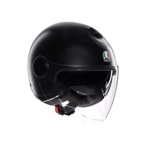 AGV Eteres Mono Jethelm - Matt-Schwarz - XS - ECE 2206-zugelassener Motorradhelm aus thermoplastischem Material mit anpassbaren Wangenpolstern und integrierter Sonnenblende für optimalen Komfort und Sicherheit bei urbanen Abenteuern.