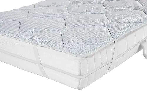 XDREAM Matratzenauflage mit Kühleffekt | atmungsaktiver Topper, Matratzenschoner für Matratzen bis 30cm | Matratzenschoner gegen Schwitzen | waschbar 40 Grad | Allergiker geeignet | 140 x 200 cm
