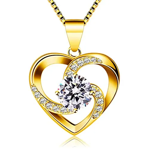 B.Catcher Halskette Damen, Silber 925 Herzkette, Herz änhänger Silber Kette Damen, Muttertag Geburtstag Valentinstag Weihnachten Schmuck Geschenke Frauen Ehefrau, Mutter, Freundin, Tochter, 45 cm (03)