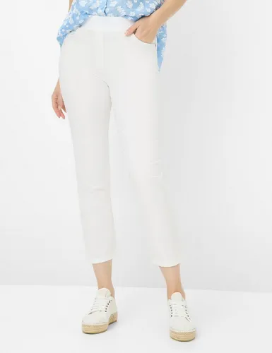 RAPHAELA by BRAX Caprihose Style PAMINA 6/8 - Die stilvolle Caprihose für Damen im Slim Fit überzeugt mit hoher Taille und elastischem Baumwollmix. Ideal für lässige Outfits, bietet sie optimalen Tragekomfort und Bewegungsfreiheit. Perfekt kombinierbar mit Sneakers oder Sandalen.