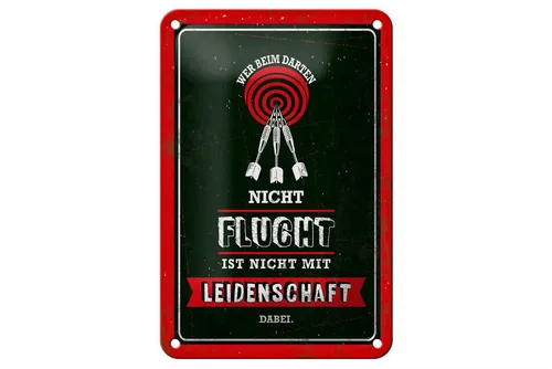 Femer GmbH Metallschild Spruch 12x18cm Wer beim Daten nicht flucht, (1 St), gewölbte Oberfläche, abgerundete Ecken, umgeschlagene Kanten