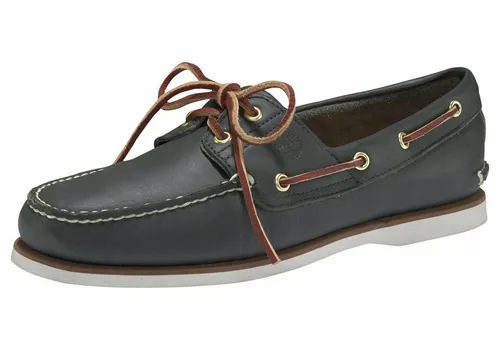Timberland Men’s 2 Eye Boat Shoe, Gr. 41,5 – Blau - Herren-Halbschuhe mit 360-Grad-Schnürung und griffiger Gummisohle. Ideal für Segeln und sportliche Aktivitäten, gefertigt aus Better Leather für höchsten Komfort.