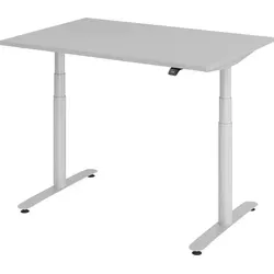 bümö Ergonomischer Schreibtisch Xdlb, Grau, Silber, Höhenverstellbar - Kinderschreibtische mit smarter App-Steuerung: Der bümö Xdlb Schreibtisch fördert ergonomisches Arbeiten und erinnert Sie, regelmäßig aufzustehen. Ideal für jedes Arbeitszimmer!