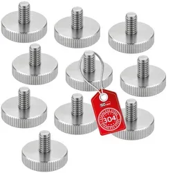 SOTECH Rändelschraube Flach M3 x 10 mm – Edelstahl SS304, rostfrei (10 Stück)
