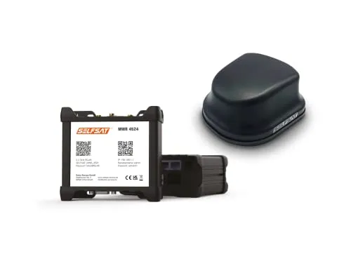 SELFSAT MWR 4524 - 4G/LTE & WLAN Internet Router - Router für Wohnmobile und Wohnwagen, inklusive 4G/5G Ready Dachantenne für stabile Internetverbindung bis 150 Mbps, staub- und wasserdicht (IP67)
