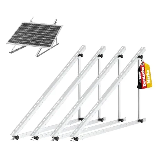 GLIESE Solarmodul Halterung 117 cm (2 Sets), Solarpanel Halterung,Balkonkraftwerk Halterungen ,Aluminiumlegierung PV-Module Halterung Solarmodul für 100W-600W,Verstellbarer Winkel Von 0°-90°, 0% MwSt.
