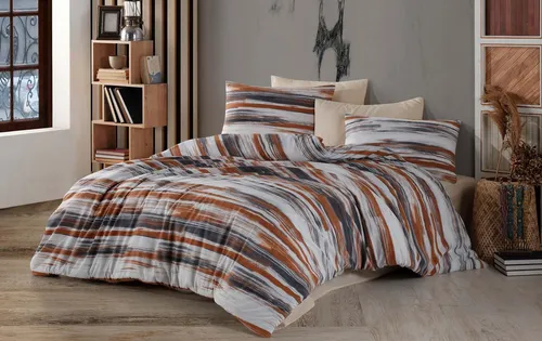 Buymax® Bettwäsche Set 155x220 cm, 4-teilig in braun von Buymax