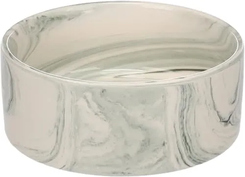 Hundenapf Keramik – rund – 450ml – grün – spülmaschinenfest – für kleine Hunde – Flamingo Dog Bowl Baron