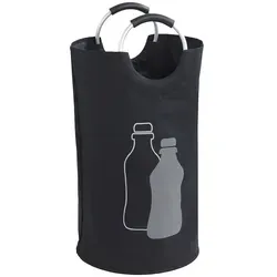 WENKO Flaschensammler Jumbo - 69 Liter Flaschentasche, dekorativ mit Soft Grip Aluminium-Tragegriffen für einfachen Transport und vielseitige Nutzung