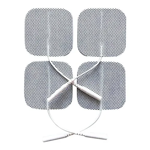 Stück selbstklebende Elektroden von der Marke ZEN-QI, 50x50 mm. Wiederverwendbar. Für TENS TIMS EMS Reizstrom-Geräte mit 2 mm-Stecker-Anschluss. 4
