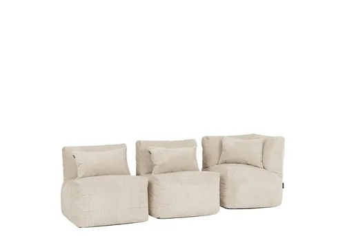 Icon Noa Modular Sofa für Erwachsene - Beige, Flauschiger Cordstoff, 3-Sitzer - Gestalte deinen Komfort neu mit dem modularen Sofa von Icon. Flexibel einsetzbar als Couch oder Loungesessel, bietet es sanfte Unterstützung und ist aus OEKO-TEX-zertifiziertem Stoff gefertigt. Minimale Montage erforderlich.
