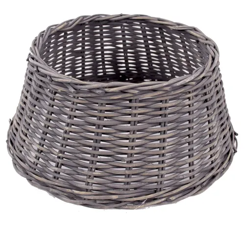 artplants Weihnachtsbaumdecke Macario aus Rattan, grau, Ø60cm - Elegante Weihnachtsbaumdecke aus Rattan, ideal für festliche Dekoration. Mit einem Durchmesser von 60 cm sorgt sie für einen stilvollen Look unter Ihrem Baum.
