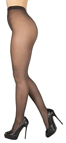 BANANALU Anti Laufmasche 30 Den Extra Matt Strumpfhose mit Tulle Effekt Reißfeste Premium 30 Grafite M