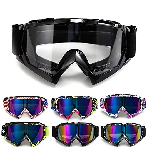 Produktbild APEBAZY Motorradbrille Motocross Brille Dirt Bike Crossbrille ATV Off Road Racing MX-Fahrbrille Reitbrille Winddicht Anti Fog UV Skibrille