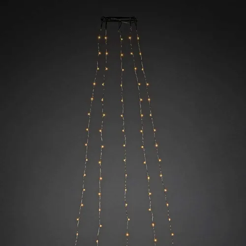 KONSTSMIDE LED-Baummantel, 300-flammig - Weihnachtsbeleuchtung mit 300 bernsteinfarbenen LEDs, die wie Tautropfen wirken. Einfach zu dekorieren dank Baummantel-Design und 5 Meter Zuleitung für mühelose Lichtarrangements.