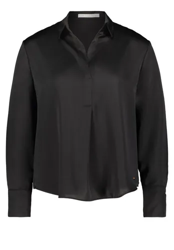 Betty & Co Damenbluse 8719/3394, Black, Größe 38 - Damenbluse von Betty & Co mit gerader Passform und klassischem Hemdkragen. Ideal für zeitgemäße Outfits, Gesamtlänge 64 cm und lange Ärmel für vielseitige Stylingoptionen.