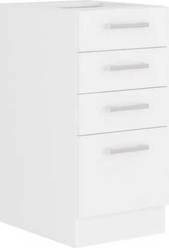 Küchen-Preisbombe Unterschrank 40 cm EKO White - Unterschrank für die Küche, 40 cm breit und in elegantem Weiß matt, ideal für platzsparende Lösungen in Ihrer Einbauküche.